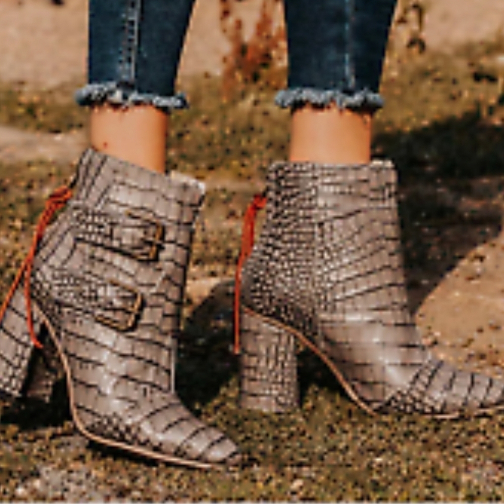 Freebird Joey Stone Croc boots